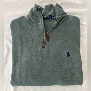 Polo Ralph Lauren Green Quarter-Zip Sweater